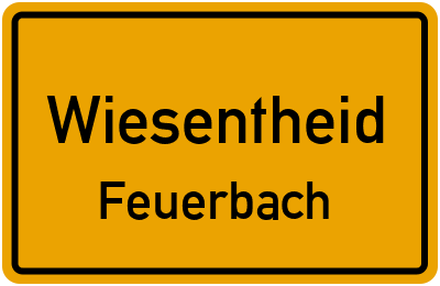 Ortsschild Wiesentheid Feuerbach