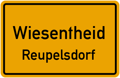 Ortsschild Wiesentheid Reupelsdorf