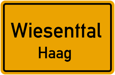 Ortsschild Wiesenttal Haag