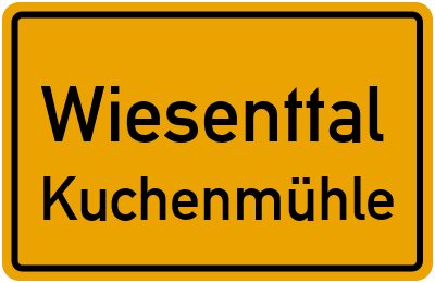 Straßenverzeichnis Wiesenttal Kuchenmühle