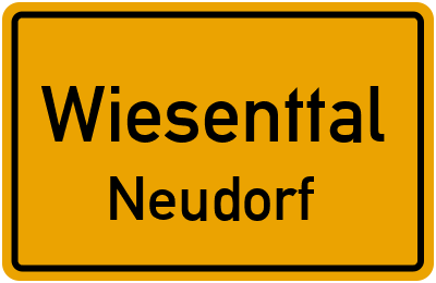 Ortsschild Wiesenttal Neudorf