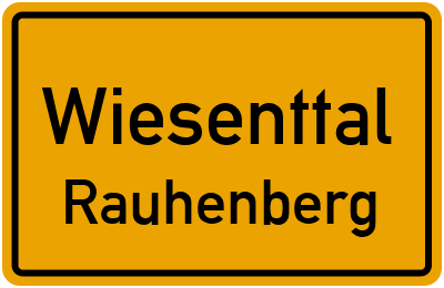 Ortsschild Wiesenttal Rauhenberg
