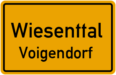 Straßenverzeichnis Wiesenttal Voigendorf