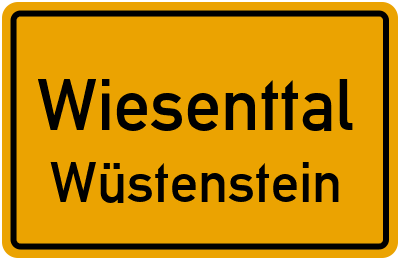 Straßenverzeichnis Wiesenttal Wüstenstein