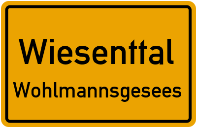 Straßenverzeichnis Wiesenttal Wohlmannsgesees