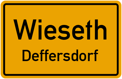 Straßenverzeichnis Wieseth Deffersdorf