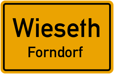 Straßenverzeichnis Wieseth Forndorf