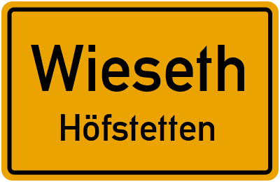 Ortsschild Wieseth Höfstetten