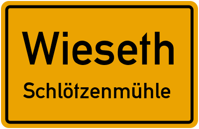 Straßenverzeichnis Wieseth Schlötzenmühle