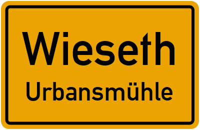 Straßenverzeichnis Wieseth Urbansmühle