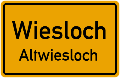 Straßenverzeichnis Wiesloch Altwiesloch