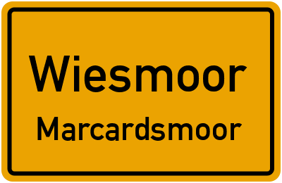Ortsschild Wiesmoor Marcardsmoor