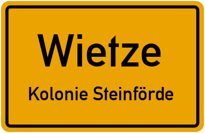 Straßenverzeichnis Wietze Kolonie Steinförde
