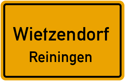 Ortsschild Wietzendorf Reiningen