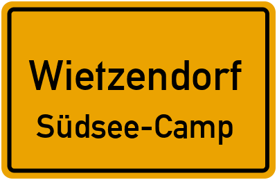 Ortsschild Wietzendorf Südsee-Camp
