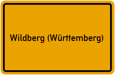 Ortsschild von Stadt Wildberg (Württemberg) in Baden-Württemberg