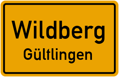 Ortsschild Wildberg Gültlingen