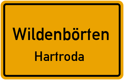 Straßenverzeichnis Wildenbörten Hartroda