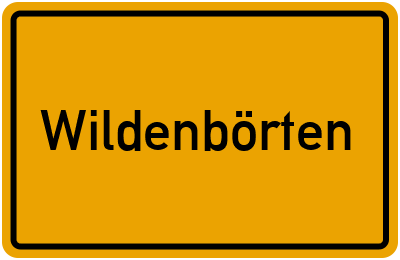 Ortsschild von Gemeinde Wildenbörten in Thüringen