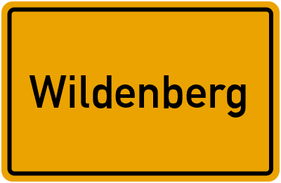 Ortsschild von Wildenberg in Bayern