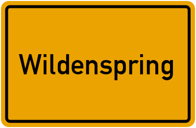 Ortsschild von Gemeinde Wildenspring in Thüringen