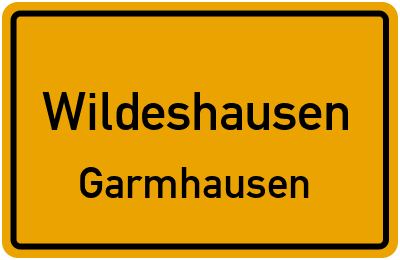 Straßenverzeichnis Wildeshausen Garmhausen