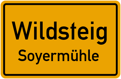 Ortsschild Wildsteig Soyermühle