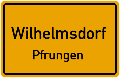 Ortsschild Wilhelmsdorf Pfrungen