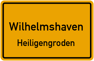 Straßenverzeichnis Wilhelmshaven Heiligengroden