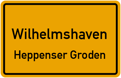 Straßenverzeichnis Wilhelmshaven Heppenser Groden