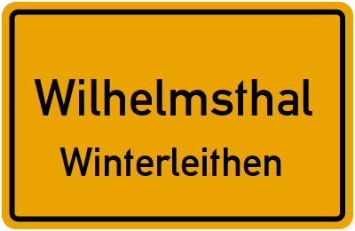 Straßenverzeichnis Wilhelmsthal Winterleithen