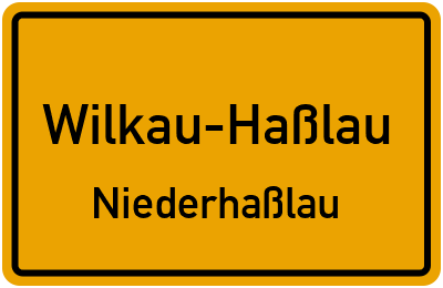 Straßenverzeichnis Wilkau-Haßlau Niederhaßlau
