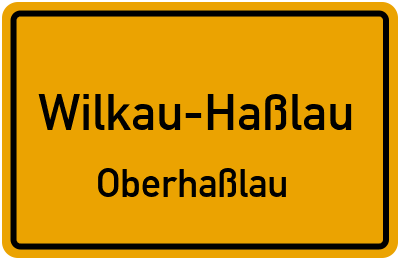 Straßenverzeichnis Wilkau-Haßlau Oberhaßlau