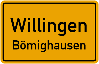 Straßenverzeichnis Willingen Bömighausen