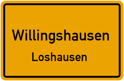 Straßenverzeichnis Willingshausen Loshausen