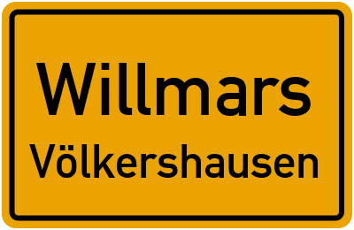 Straßenverzeichnis Willmars Völkershausen