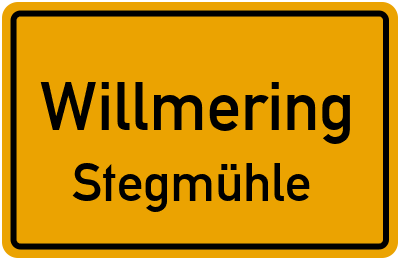 Straßenverzeichnis Willmering Stegmühle