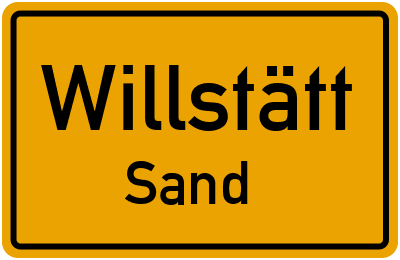 Ortsschild Willstätt Sand
