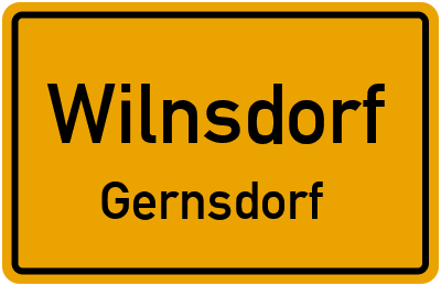 Ortsschild Wilnsdorf Gernsdorf