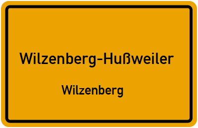 Straßenverzeichnis Wilzenberg-Hußweiler Wilzenberg