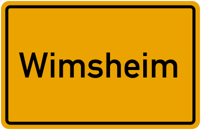 Ortsschild von Gemeinde Wimsheim in Baden-Württemberg