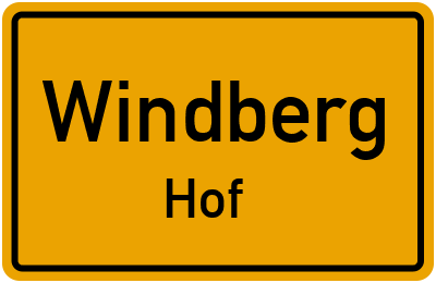 Straßenverzeichnis Windberg Hof