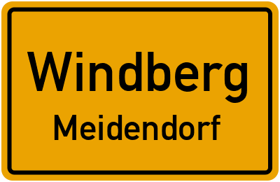 Straßenverzeichnis Windberg Meidendorf