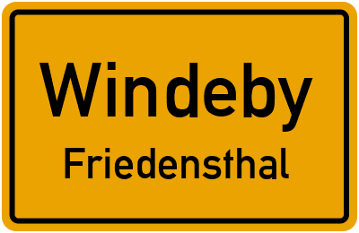 Straßenverzeichnis Windeby Friedensthal