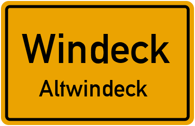 Ortsschild Windeck Altwindeck