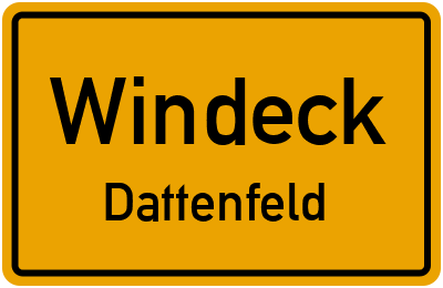 Ortsschild Windeck Dattenfeld