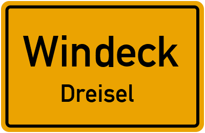 Ortsschild Windeck Dreisel