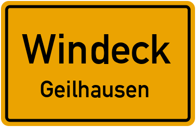 Ortsschild Windeck Geilhausen