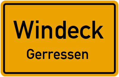 Ortsschild Windeck Gerressen