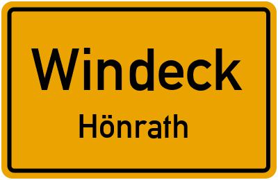 Ortsschild Windeck Hönrath